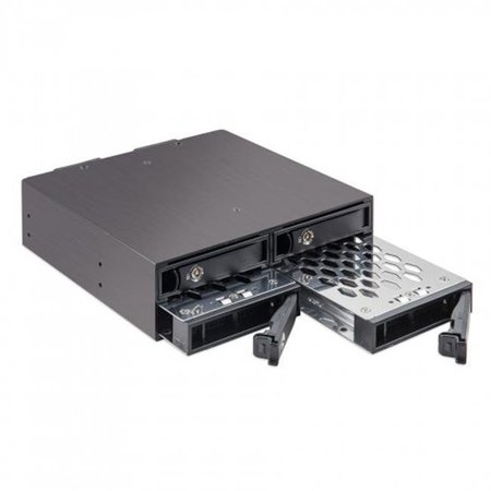 IOCREST IOCrest SY-MRA25038 4 Bay 2.5 in. SATA Drive Mobile Rack for 5.25 in. Drive Bay SY-MRA25038